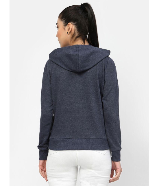 Uzarus Cotton Navy Hooded Sweatshirt - None