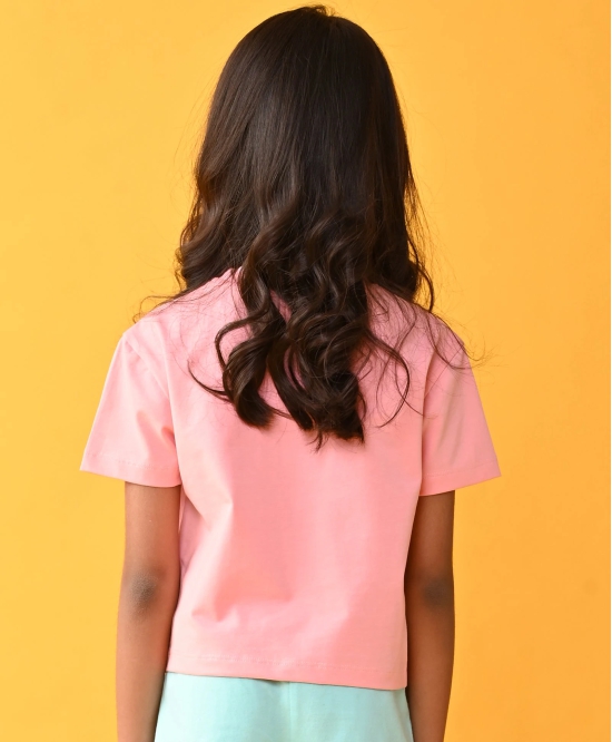 SUNNY DAY PEACH SUMMER GIRLS T-SHIRT-PEACH-12-14 YEARS / 1N / PEACH