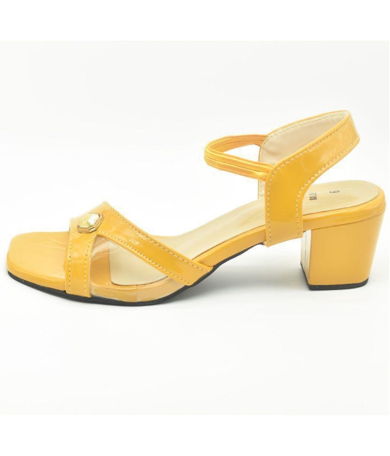 Dream Makers - Yellow Women''s Sandal Heels - None