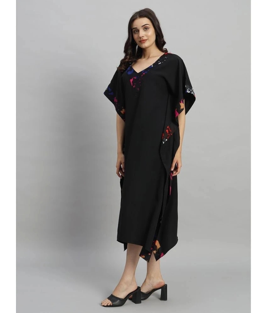 Curvydrobe Crepe Black Beach Dresses - - None