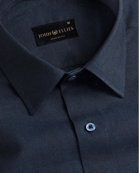 Dark Blue Super Soft Premium Cotton Formal Shirt-39 / S