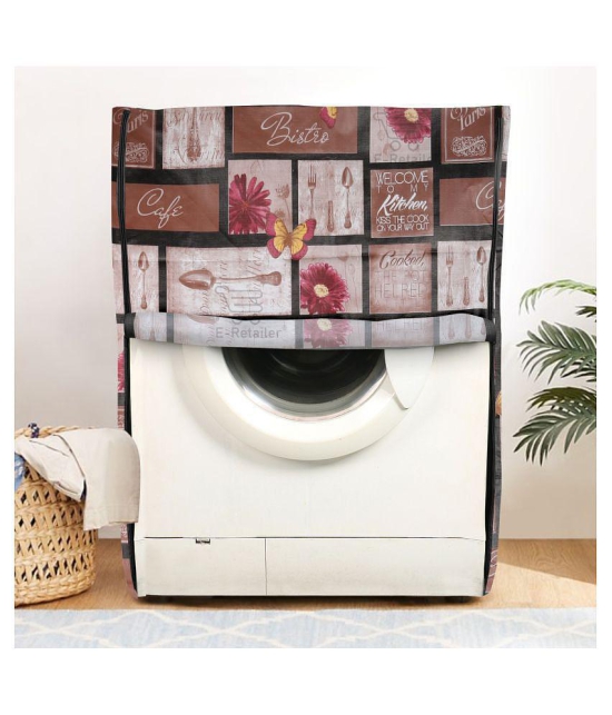 E-Retailer Single PVC Multi Washing Machine Cover for Universal 8 kg Front Load - Multi