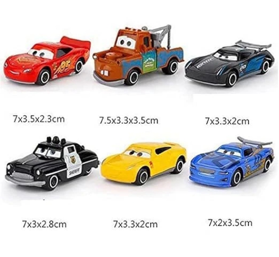 Galaxy Hi-Tech Mini Metal Die Cast Car Set Of-6 Toy Vehicle Play Set Free Wheel High Speed Unbreakable For Kids,Small Racing Car For Exciting Playtime Adventures,Movie Vehicle Car For Kids,Multicolor