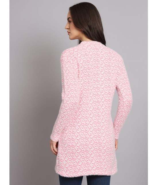 eWools.in Woollen Round Neck Women''s Buttoned Cardigans - Pink ( ) - None