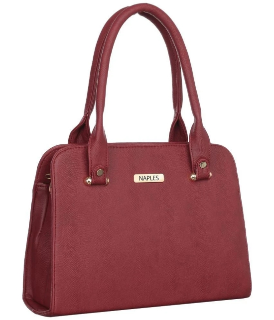 Naples - Maroon PU Shoulder Bag - Maroon