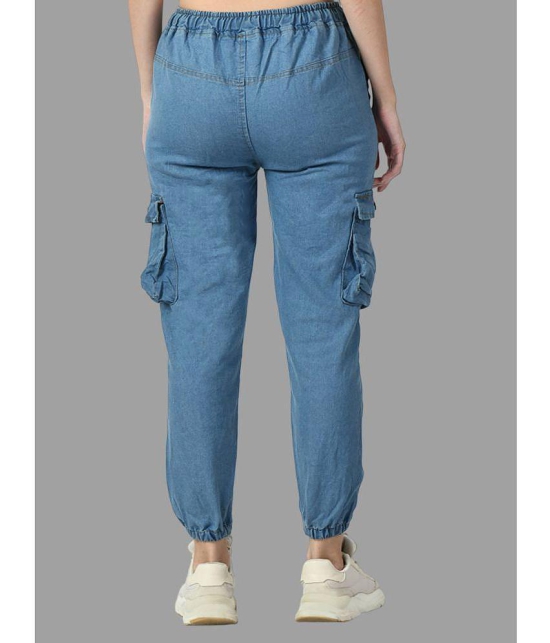 DKGF Fashion - Light Blue Denim Jogger Women''s Jeans ( Pack of 1 ) - None