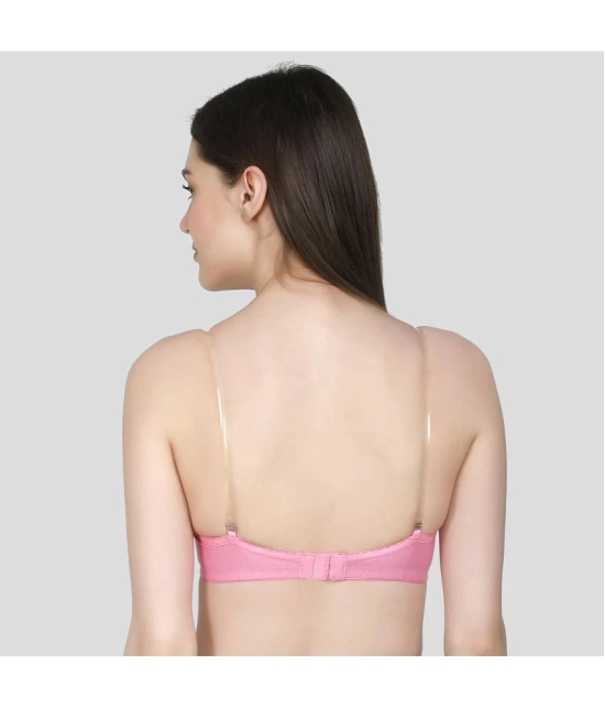 TCG - Pink Cotton Blend Non Padded Womens Push Up Bra ( Pack of 2 ) - None