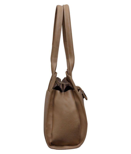 Fostelo Beige Faux Leather Shoulder Bag - Beige