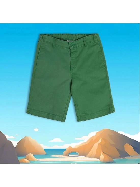 MINI KLUB - Green Cotton Boys Shorts ( Pack of 1 ) - None