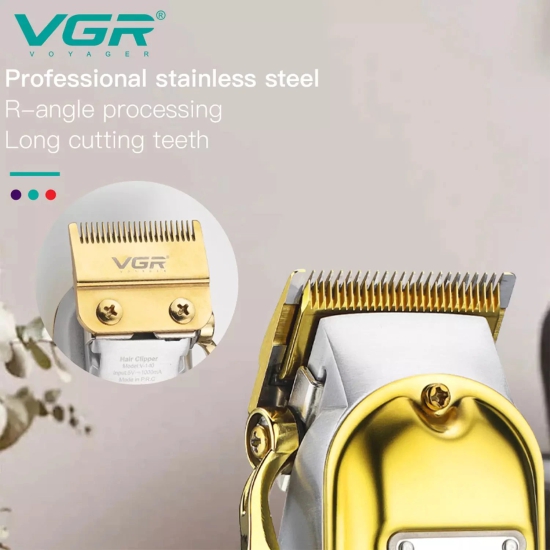 VGR V-140 Hair Clipper For Men Gold-VGR V-140 Hair Clipper For Men, Gold