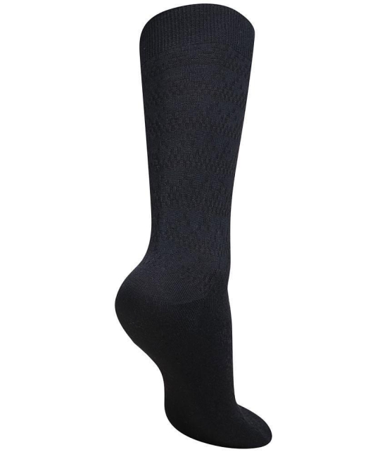 Dollar Cotton Blend Mens Self Design Black Ankle Length Socks ( Pack of 3 ) - Black