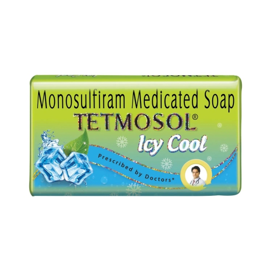 Tetmosol Icy Cool Soap Medicated Bathing Soap Bar Pack of 4 x 75gm