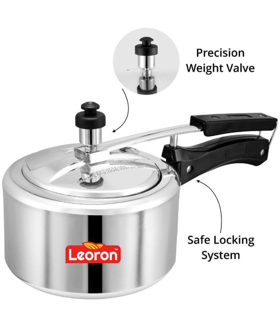 Srushti Gold is now Leoron 2 L Aluminium InnerLid Pressure Cooker Gas Stovetop Compatible