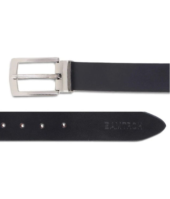 samtroh - Black Leather Mens Casual Belt ( Pack of 1 ) - None