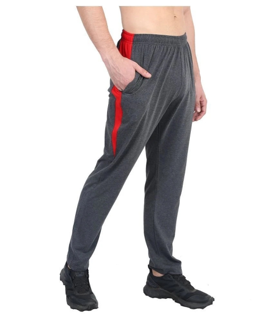 Zeffit - Charcoal Cotton Blend Mens Sports Trackpants ( Pack of 1 ) - XL