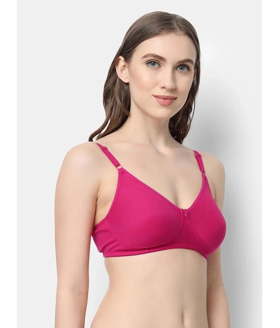 VStar - Magenta Cotton Blend Non Padded Womens T-Shirt Bra ( Pack of 1 ) - None