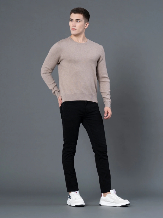 RedTape Round Neck Solid Sweater for Men | Essential Comfort for Every Day