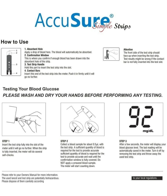 ACCUSURE Simple (2x50) Strips 100 Test Strips