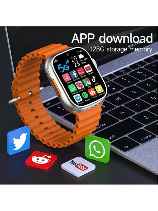 Dicto Ultra Smart Watch Series 8 HD Display Orange Smart Watch