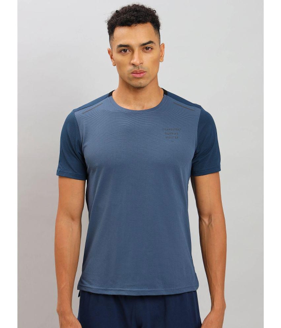 Technosport Navy Polyester Slim Fit Mens Sports T-Shirt ( Pack of 1 ) - None