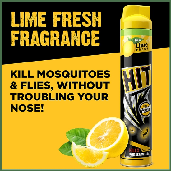 Hit Mosquito & Fly Killer Spray - Lime Fragrance, 200 Ml