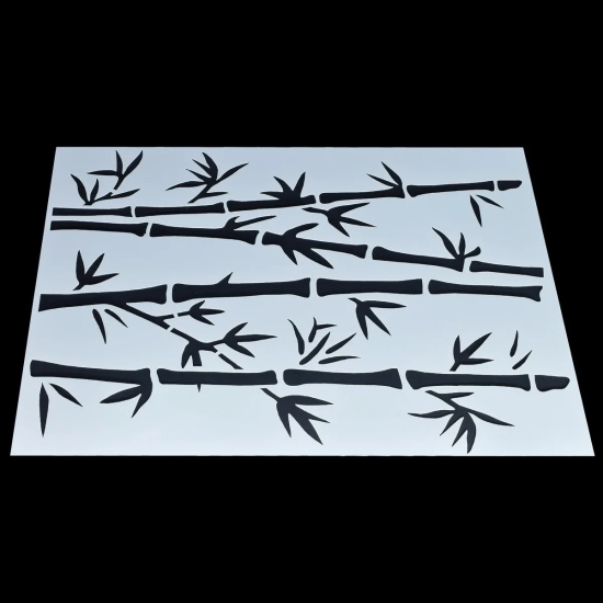 Drawing Stencil Plastic A4 Bamboo Trees