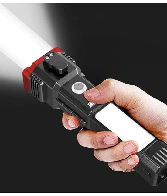 Let light - 3W Hammer Rechargeable Flashlight Torch - Assorted