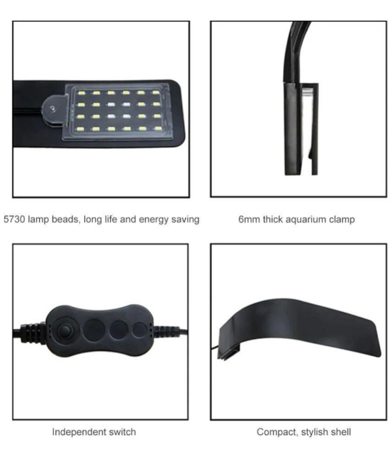 AST X5 Aquarium Led Light - Plastic Aquarium Light - Black