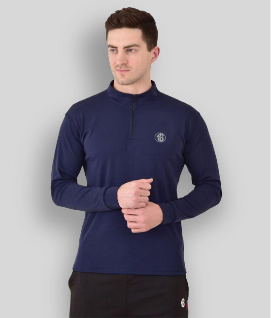 Forbro Navy Polyester Lycra T-Shirt Single Pack - L