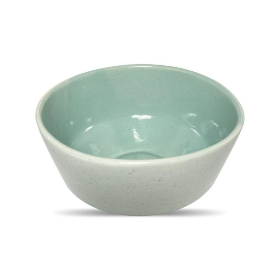 Ceramic Dining Sprinkle Off-white & Green ceramic Serving Bowl