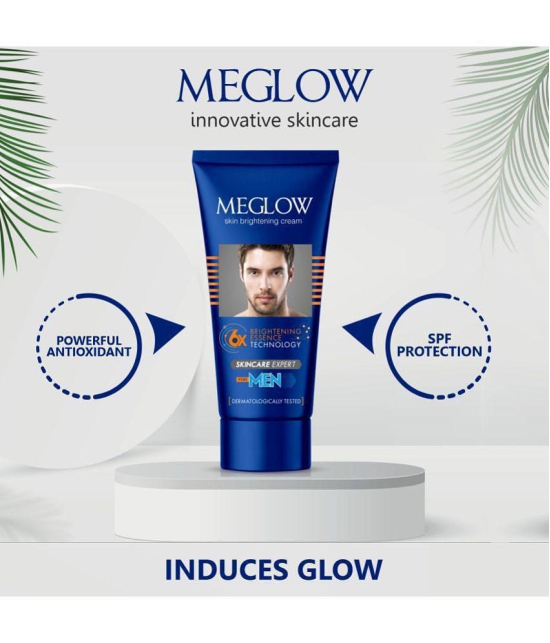 Meglow Mens Premium Fairness Cream 50 gm + Apricot Scrub 70 gm + Refreshing Face Wash 70 gm