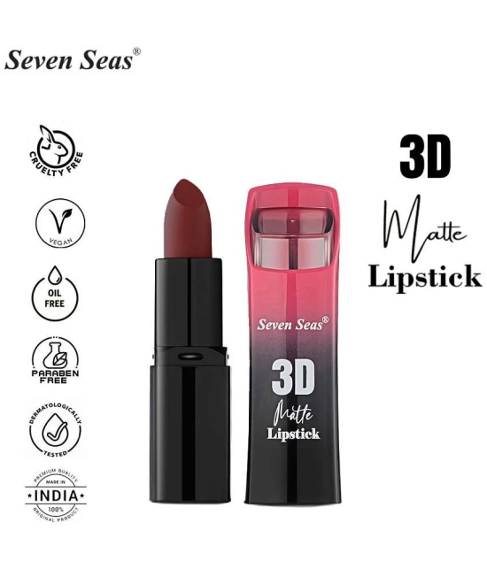 Seven Seas 3D Matte Lipstick | Long Lasting | Waterproof Matte Lipstick for Women(Rose)