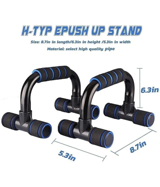 Push Up Bars Workout Equipment Fitness - GYM, Exercise with Cushioned Foam Grip and Non-Slip Sturdy Structure Portable for Home Fitness Training for Men & Women, (Blue) Pack of 1 - Blue