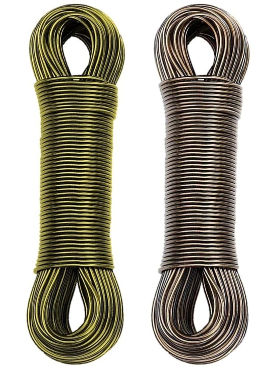 Set of 2 PVC Coated Steel 20 Mtr Anti-Rust Wire Rope for Drying Cloths Outside Balcony, Home Terrace, Home Garden