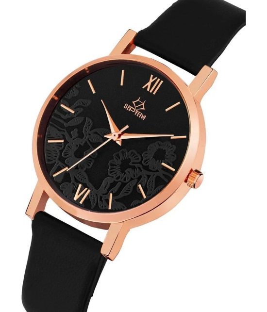 Septem Orange Leather Analog Womens Watch