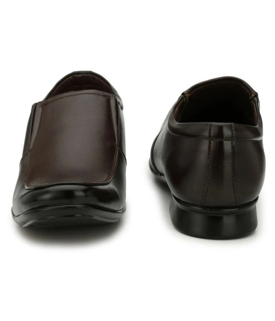 Leeport - Brown Mens Slip On Formal Shoes - None