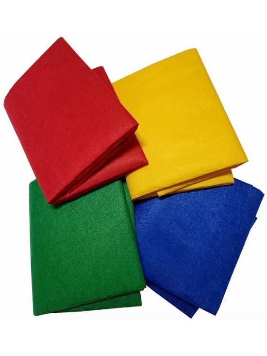 PRANSUNITA Pack of 4 Basic Shade Felt Fabric Sheet Stiff (Hard) Size 19” x 21” inch Different Color Felt for School DIY Crafts Patchwork, Table & Board Backdrops, Embroidery Sewing- 4 pcs