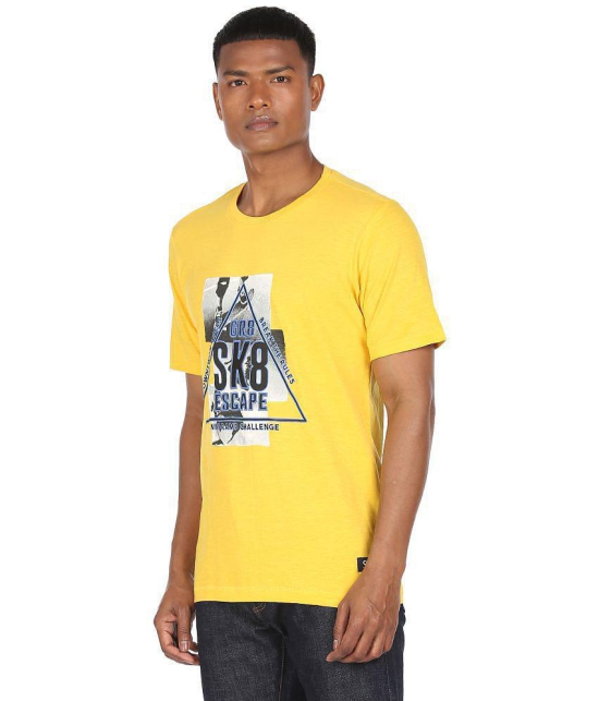 Colt - Cotton Blend Regular Fit Yellow Men's T-Shirt ( Pack of 1 ) - None