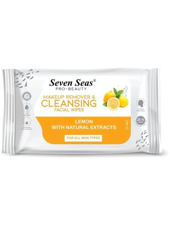 Seven Seas Makeup Remover & Cleansing Facial Wipes (Lemon)