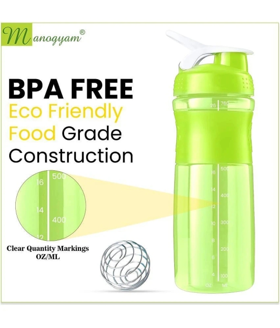 Manogyam Plastic Green 760 mL Shaker,Sipper ( Pack of 1 ) - Green