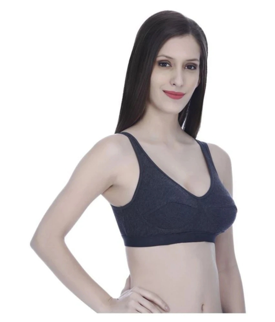 Elina Cotton Sports Bra - Black - None