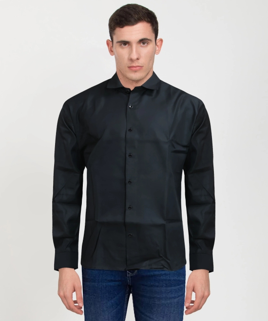 Cotton Full Sleeve Shirt Solid Black 38