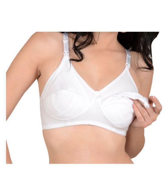 Softskin Poly Cotton Everyday Bra - White - 34B