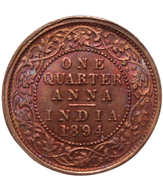 PRIDE INDIA - 1 Quarter Anna (1894) Victoria Empres 1 Numismatic Coins