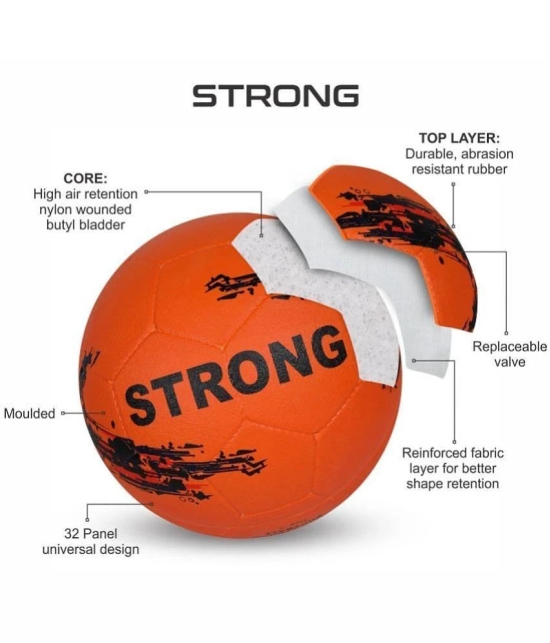 Aivin - Orange Rubber Football ( Pack of 1 ) - 5