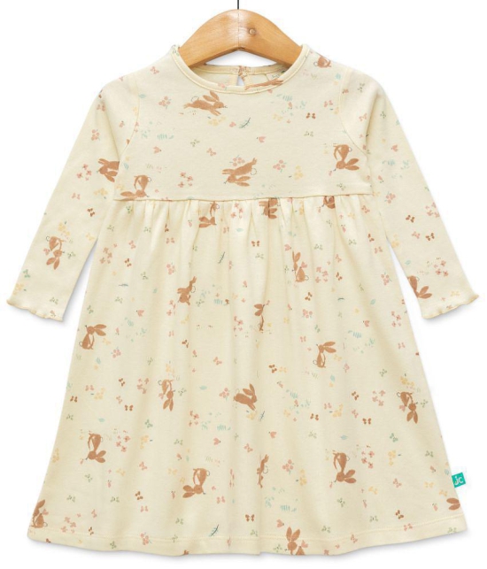 Juscubs - Off White Cotton Baby Girl Frock ( Pack of 1 ) - None