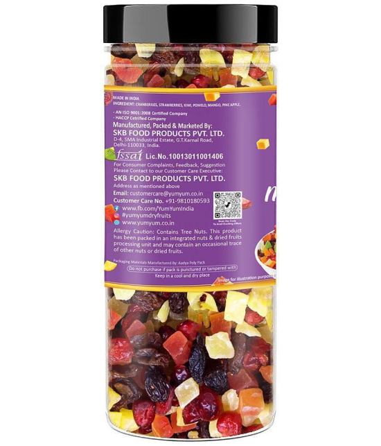 YUM YUM Mixed Dried Fruits-Cranberry, Strawberry, Kiwi, Mango- Healthy Snack- Assorted Fruit -300g