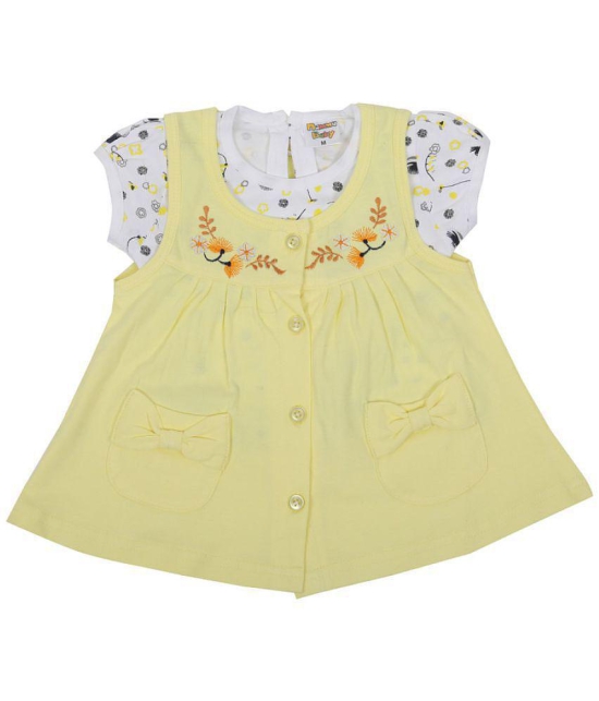 NammaBaby - Cotton Blend Yellow Baby Girl Frock ( Pack of 1 ) - None