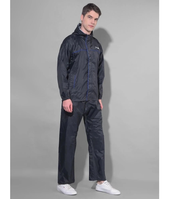 Dollar Black Polyester Mens Rain Suit ( Pack of 1 ) - 2XL