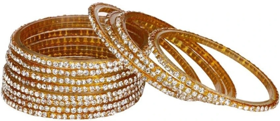 Somil Designer Set Of Bangle For Party And Daily Use, Glass, Ornamented-DK82 - None